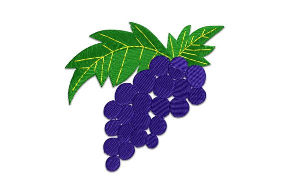 Purple Grapes: A Sweet Embroidery Design for Handmade Gifts