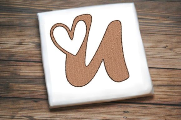 Review: Letter U with Beautiful Heart Embroidery Design